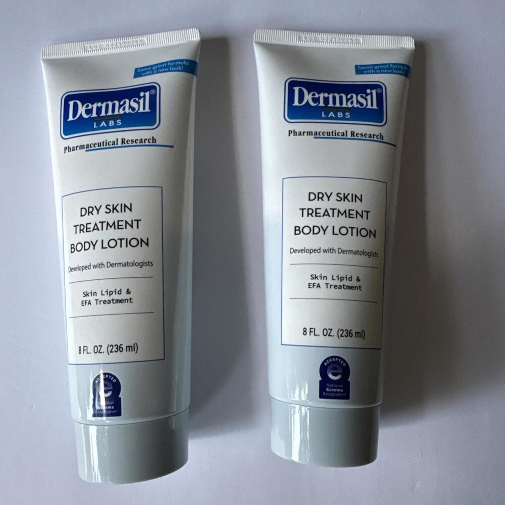 Lot of 2 DERMASIL Dry Skin Treatment Original Lotion Hypoallergenic, 8 fl oz EA